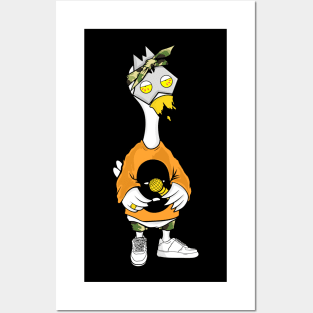 Super dope Slluks character gangster duckie chilling illustration Posters and Art